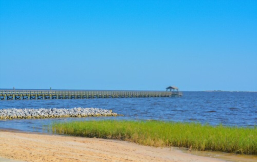 Fishing pier on the Mississippi Gulf Coast